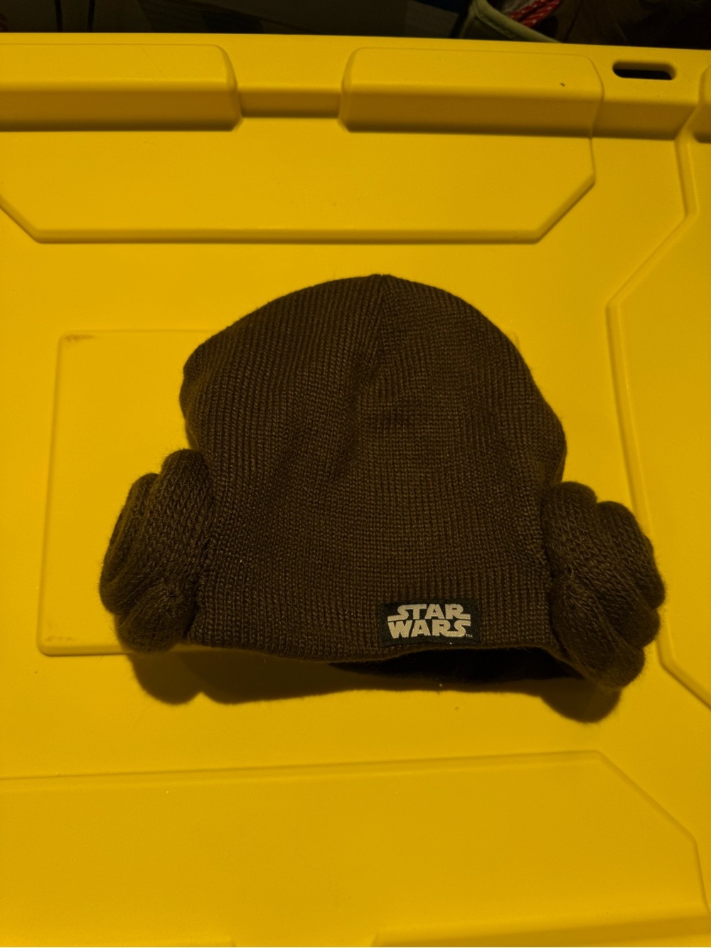 Star Wars Kids Brown Knit Hat with Princess Bun Details